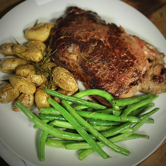 Steak, Roasted Potatoes, and Green Beans