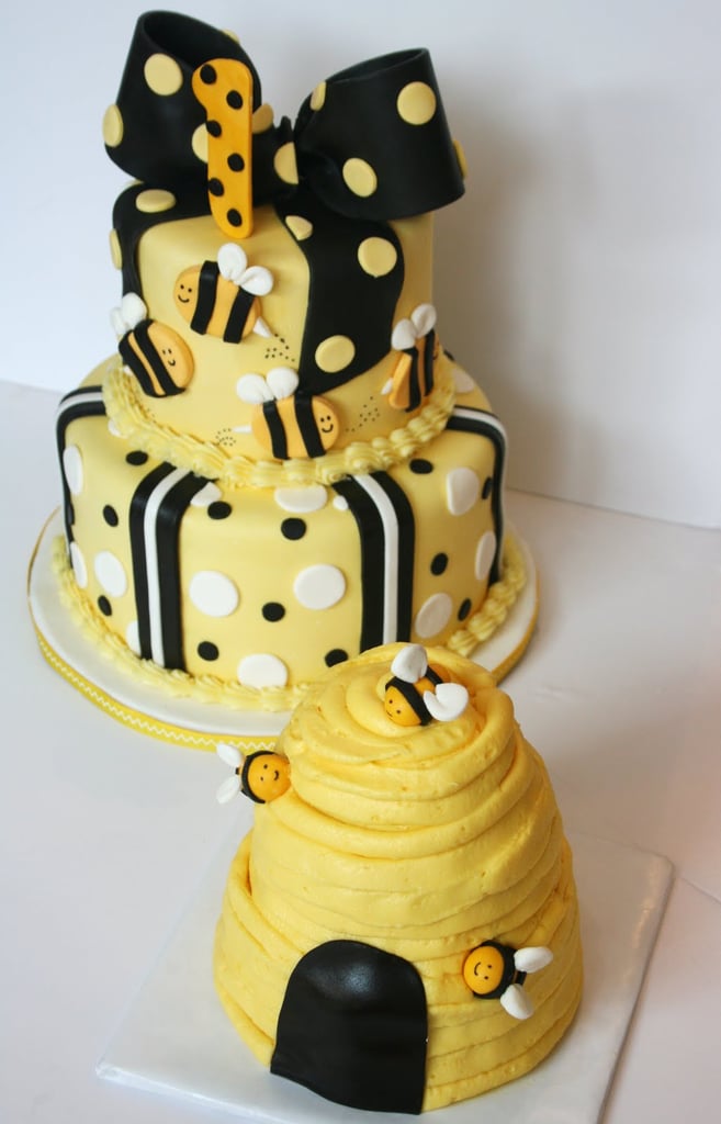 Bumblebee First Birthday Cake