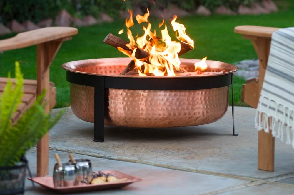 Copper Firepit 50 Homes That Look So Cozy For Fall Popsugar