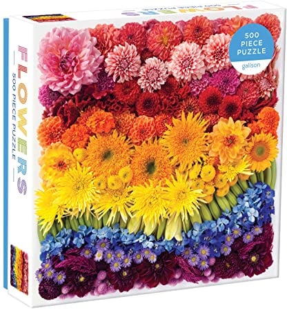 Galison Rainbow Flowers Jigsaw Puzzle