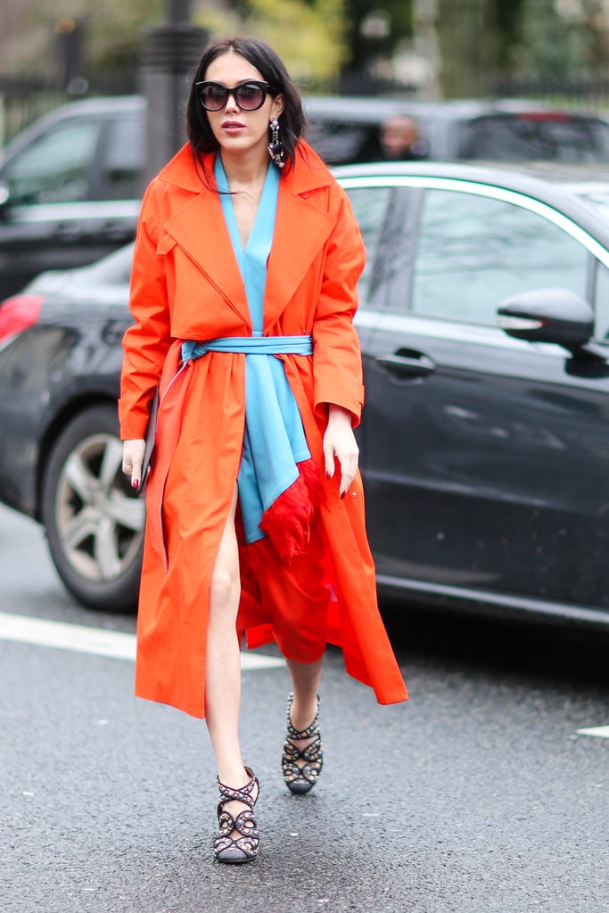 Bright Orange | Colorful Coats Street Style Inspiration | POPSUGAR ...