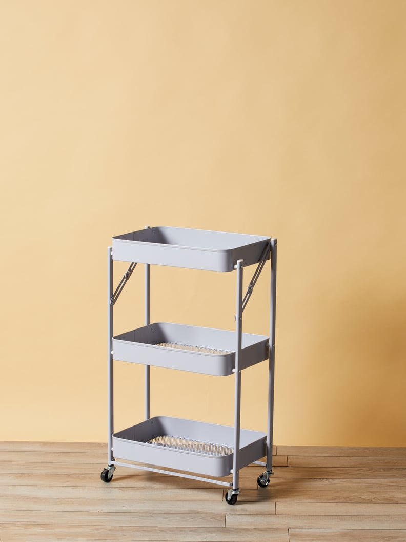 A Bar Cart: Metal 3 Tiered Storage Cart