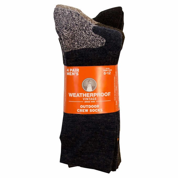 Weatherproof Men's Outdoor Crew Socks