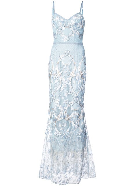 Marchesa Notte Embroidered Corset Gown