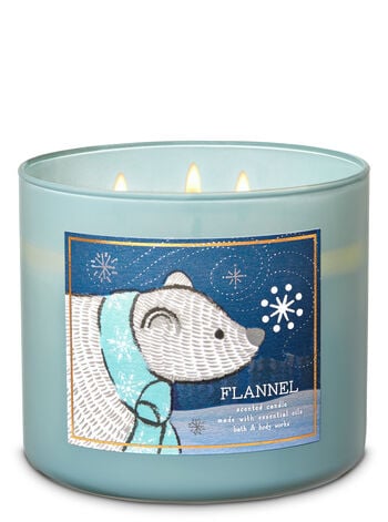 Bath & Body Works Flannel 3-Wick Candle