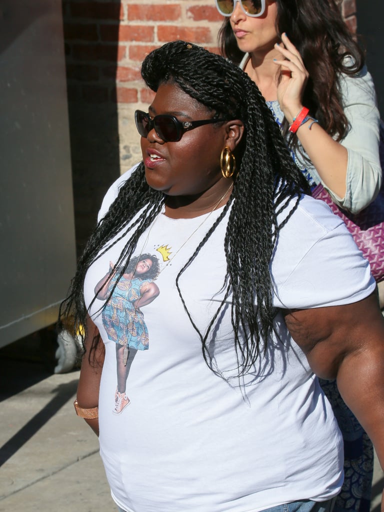 Gabourey Sidibe Wearing a T-Shirt With Her Face on It 2017