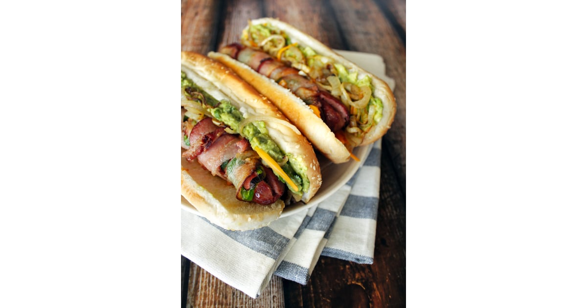 BaconWrapped Jalapeño Hot Dogs Best Hot Dog Recipes POPSUGAR Food