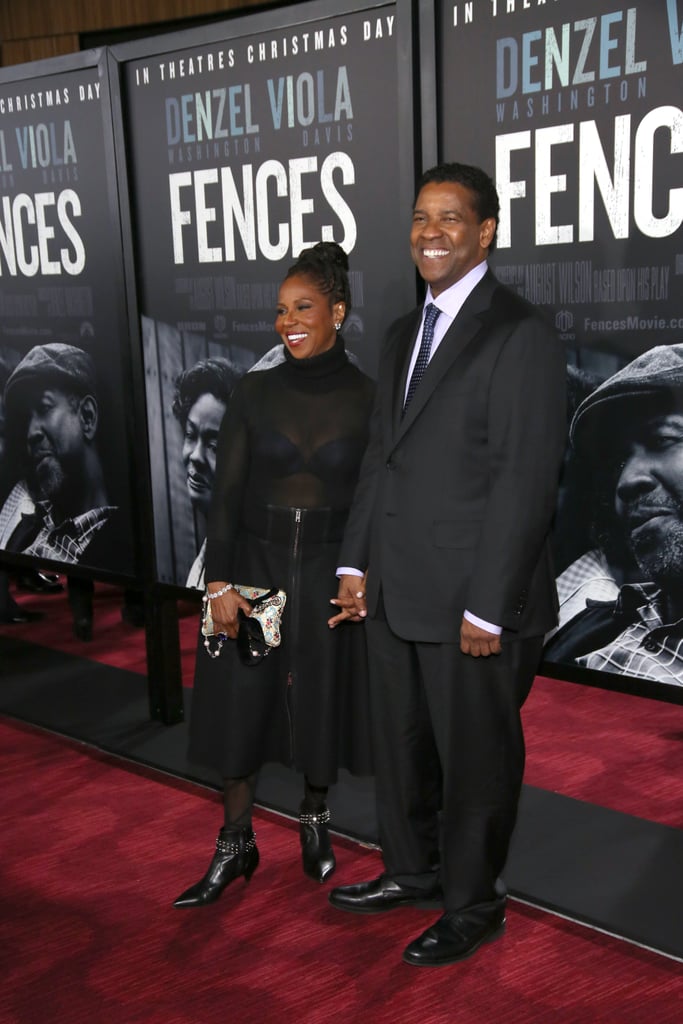 Denzel Washington and Wife at Fences Premiere in NYC