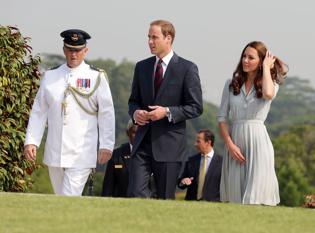 Kate Middleton and Prince William were guided through the Kranji War Memorial.
Kate Middleton and Prince William were guided through the Kranji War Memorial.