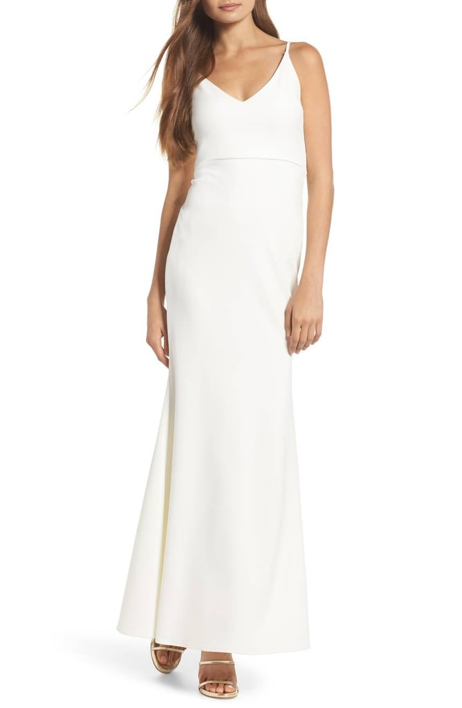 lulus ephemeral lace trumpet gown