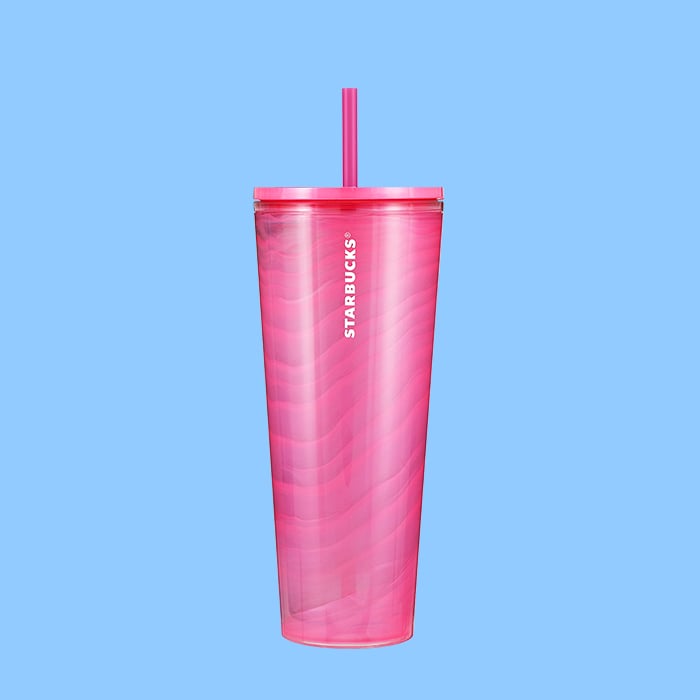 Starbucks Bubblegum Pink Striped Cold Cup