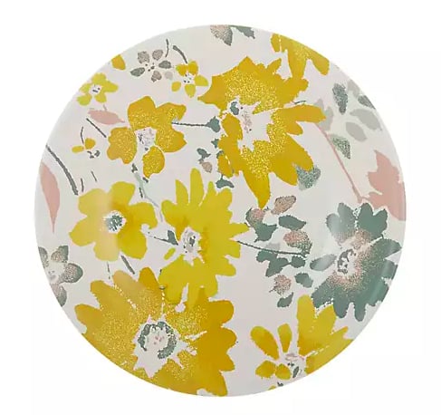 Bee and Willow Floral Melamine and Bamboo Salad Plate