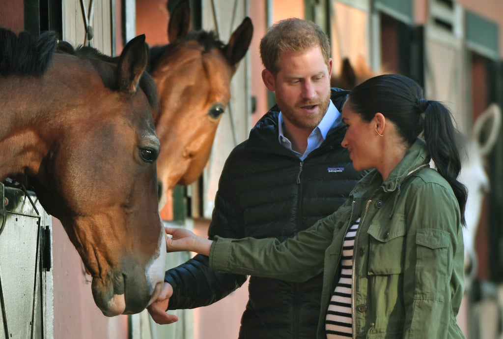 Meghan and Harry With Horses on Morocco Tour February 2019