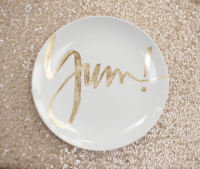 DIY GLITTER PAINTED PLATES