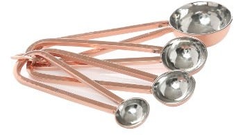 Thirstystone Set Of 4 Copper Finish Measuring Spoons