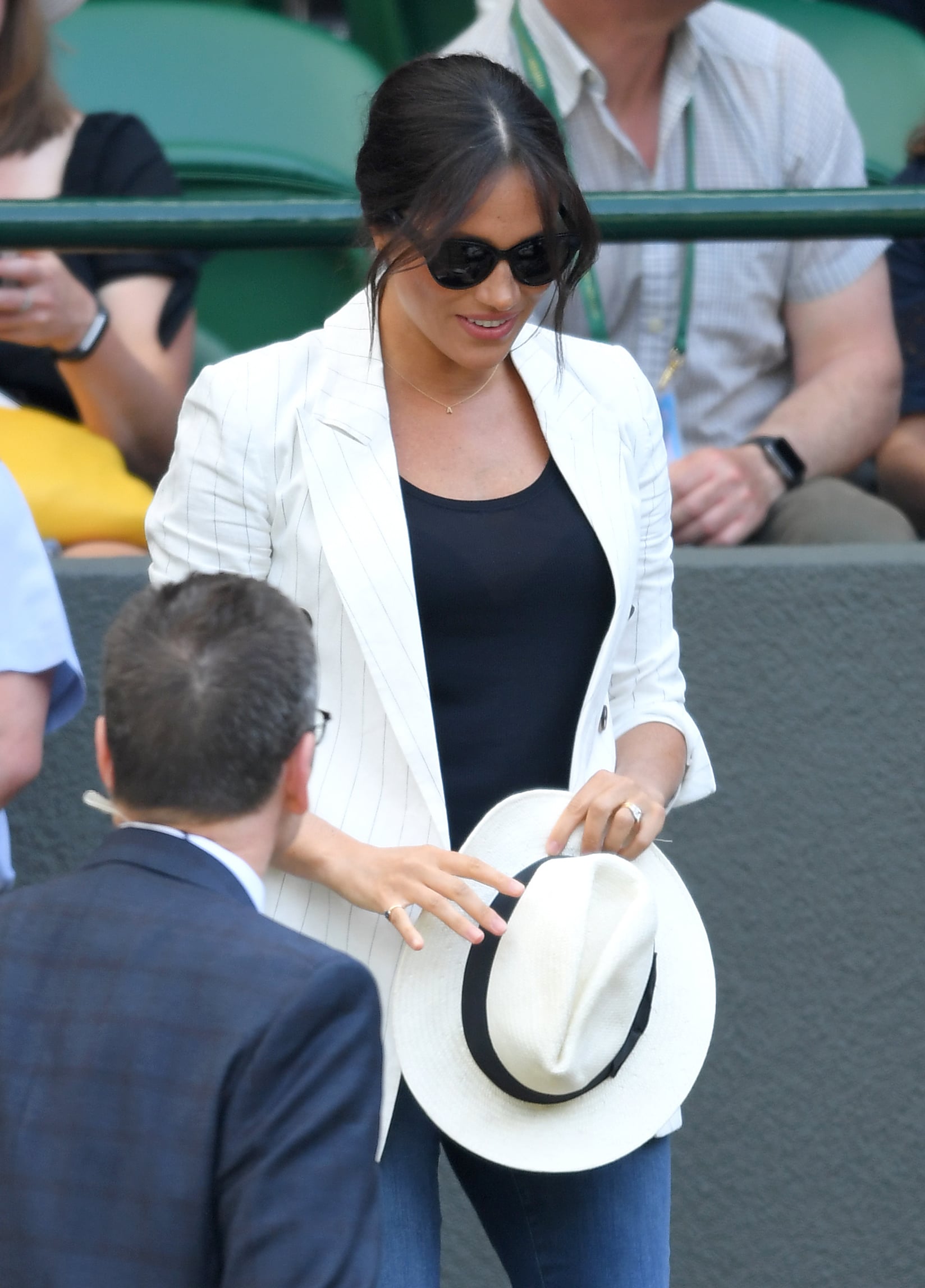 Meghan Markle Cuyana Bag With Her Initial