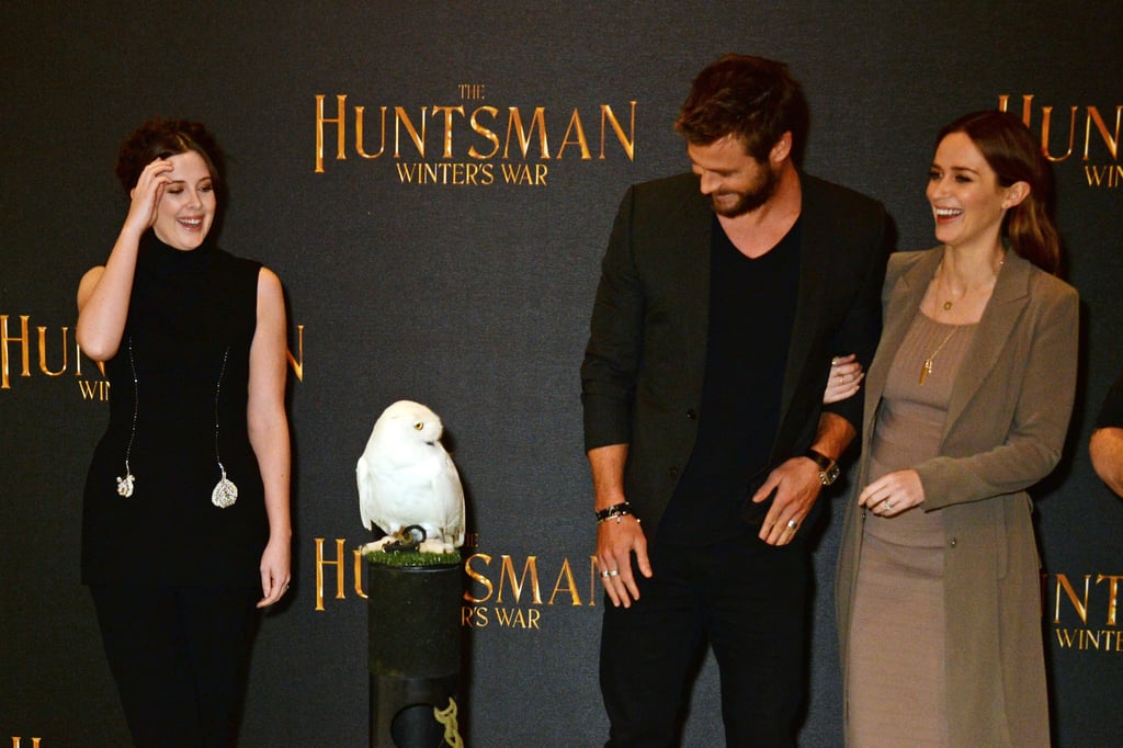 Emily Blunt and Chris Hemsworth on Red Carpet March 2016