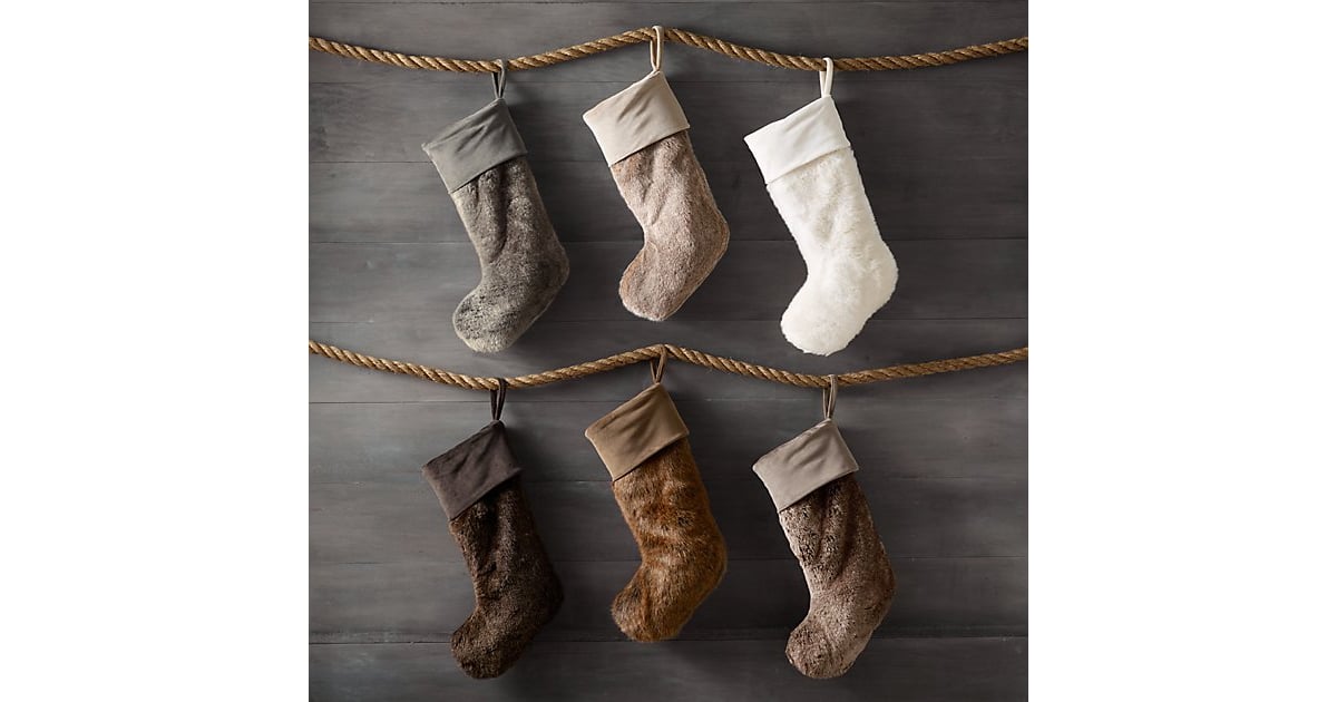 Luxe Faux Fur Stocking (24, originally 29) Restoration Hardware
