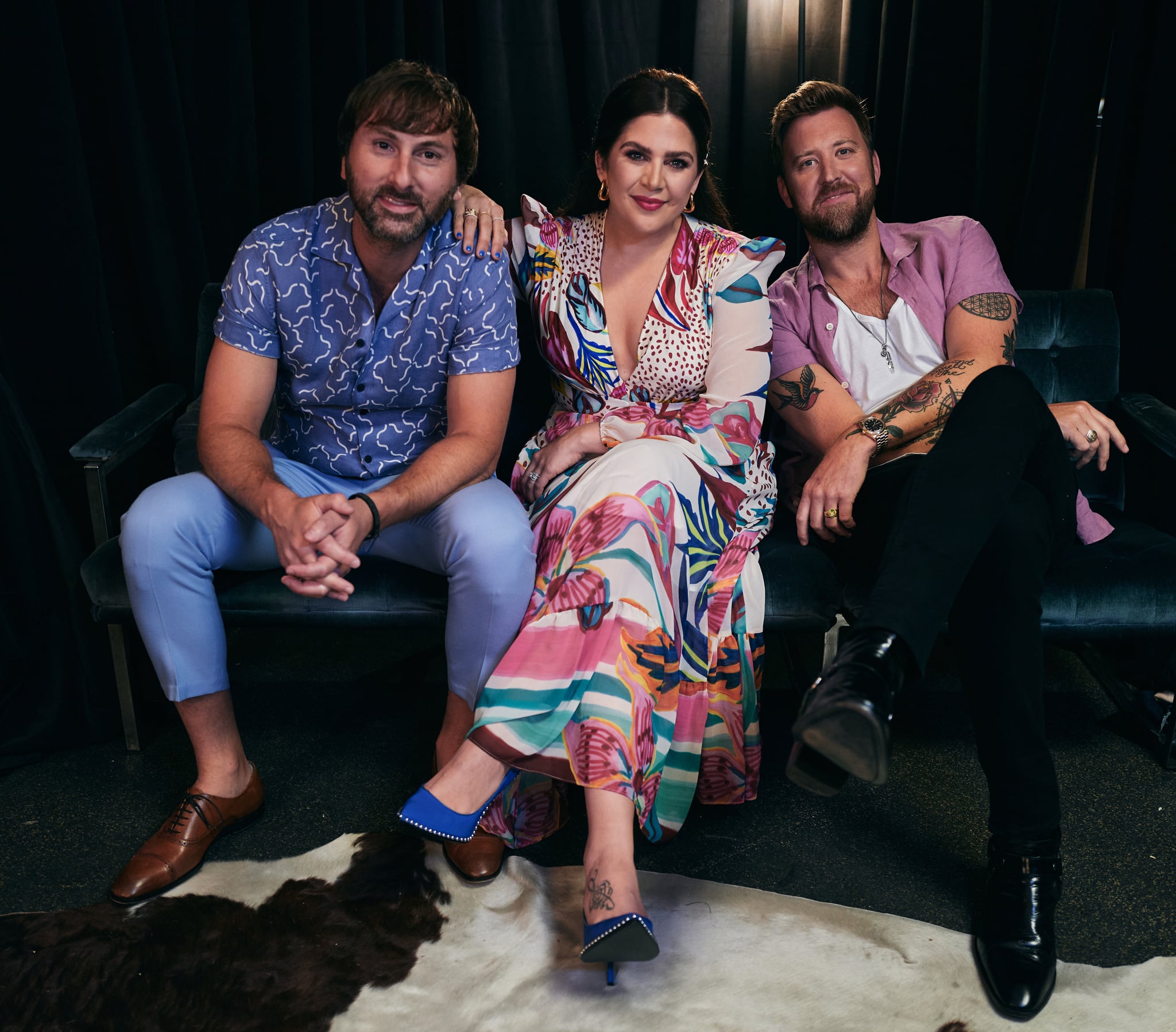 NASHVILLE, TENNESSEE - JUNE 12: (L-R) Dave Haywood, Hillary Scott and Charles Kelley of Lady A attend day 4 of The 49th CMA Fest at Nissan Stadium on June 12, 2022 in Nashville, Tennessee. (Photo by John Shearer/Getty Images for CMA)