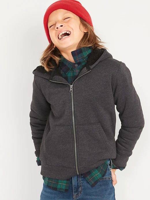 Old Navy Cosy Sherpa-Lined Zip Hoodie for Boys
