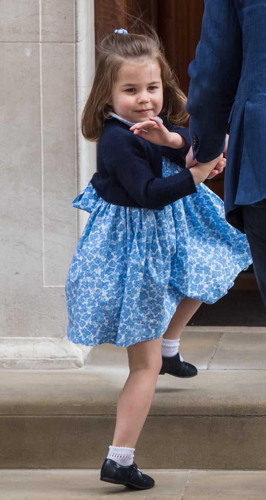 When there's a chill, Princess Charlotte wears a simple cardigan to keep cosy.