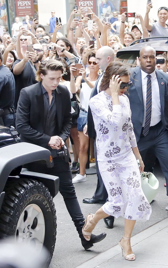 David and Brooklyn Beckham at Victoria's Fashion Show 2016