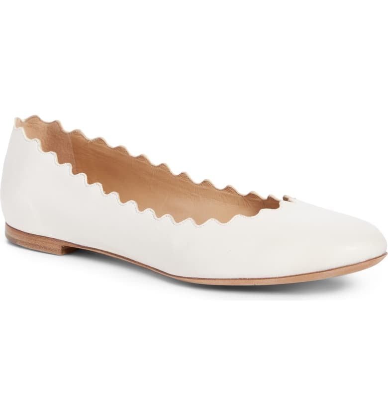 chloe laurena scalloped flat