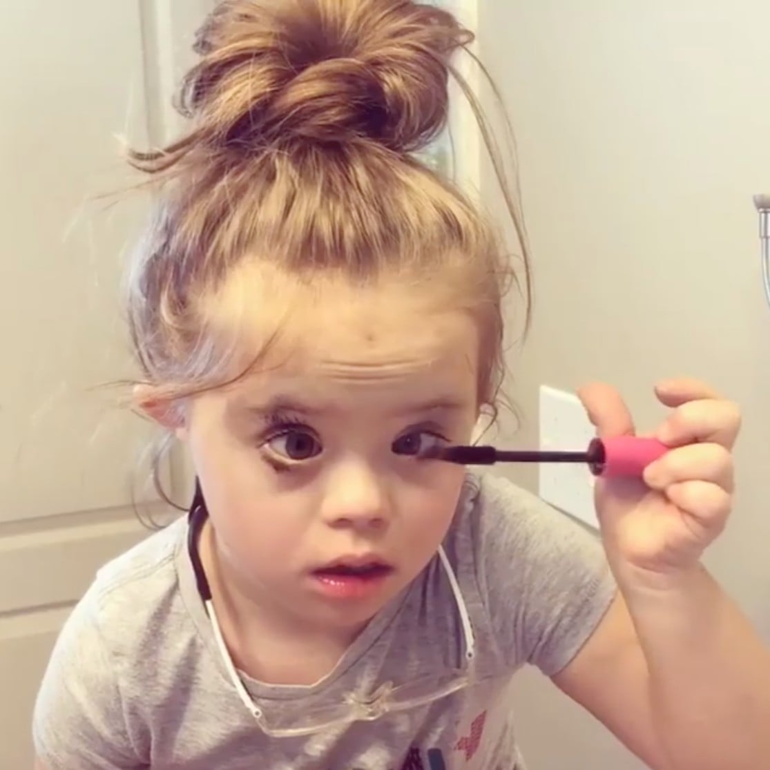 Girl With Down Syndrome Putting On Her Own Makeup Popsugar Family