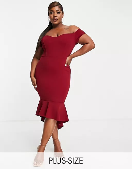 ASOS John Zack Plus Off Shoulder Dress