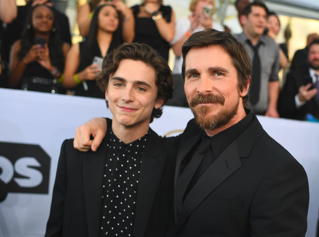 Pictured: Timothee Chalamet and Christian Bale