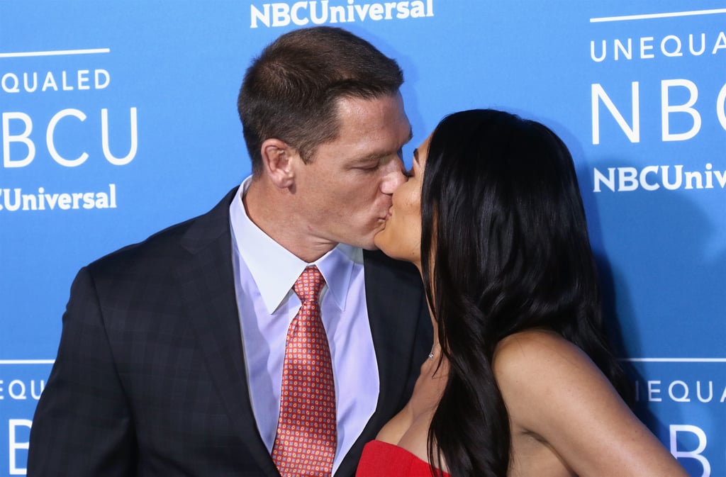 Nikki Bella and John Cena at NBC Upfront May 2017