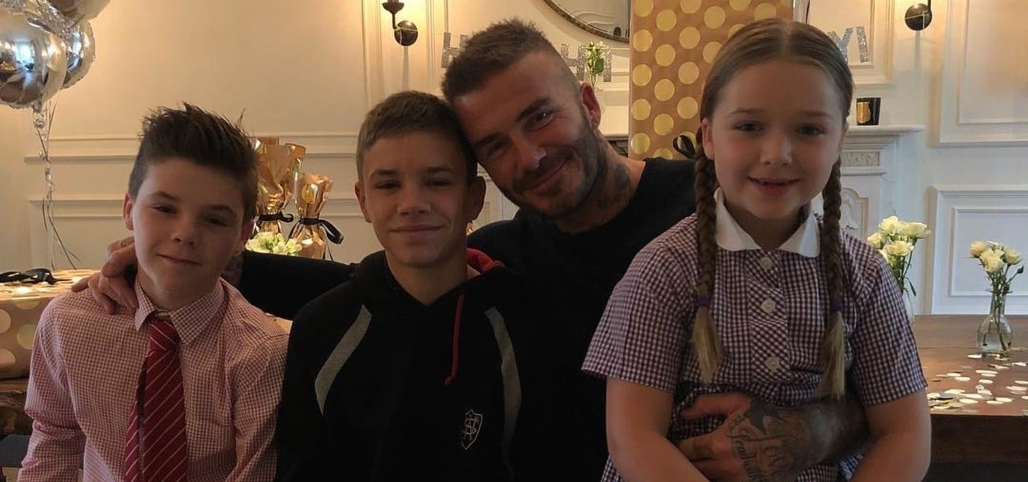 Beckham Family Celebrates David's 43rd Birthday | POPSUGAR Celebrity