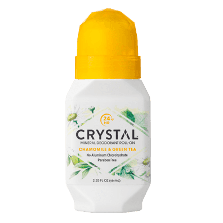 Crystal Mineral Deodorant Roll-On in Chamomile & Green Tea