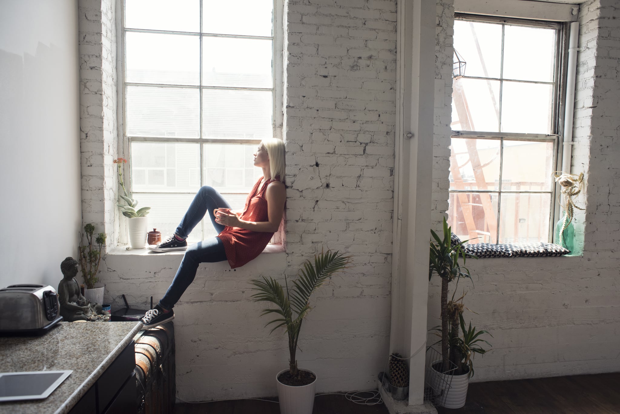 Woman dealing with summer seasonal depression