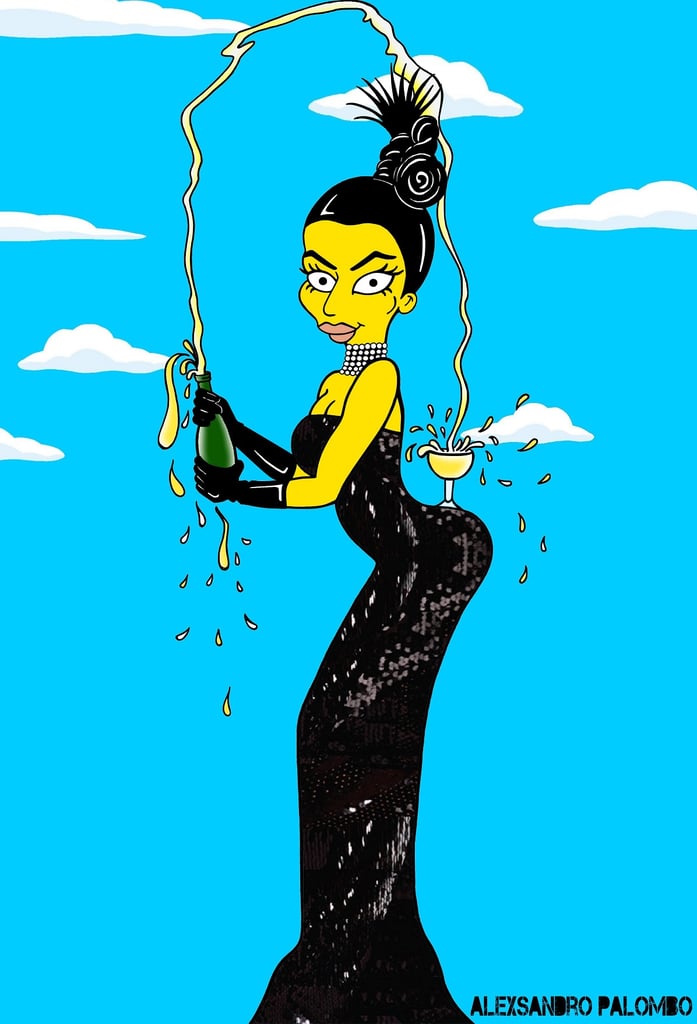 Kim Kardashian as a Simpsons Character