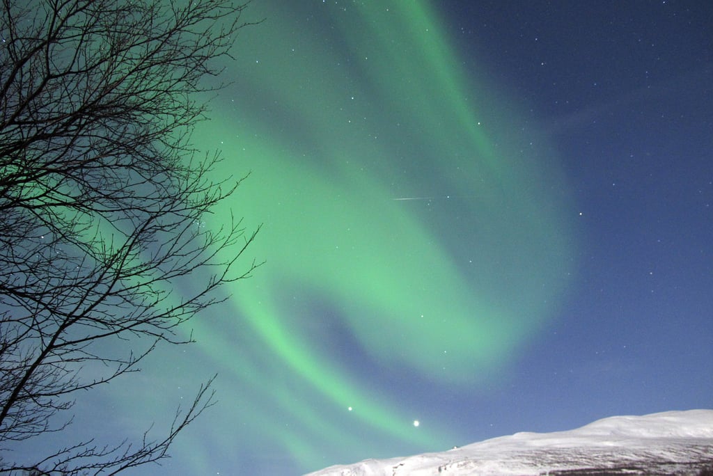 A picture taken in Abisko, Sweden, in March 2012 showed a beautiful view of the aurora borealis.