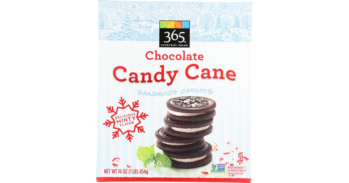365 Everyday Value Chocolate Candy Cane Sandwich Crème Cookies Whole