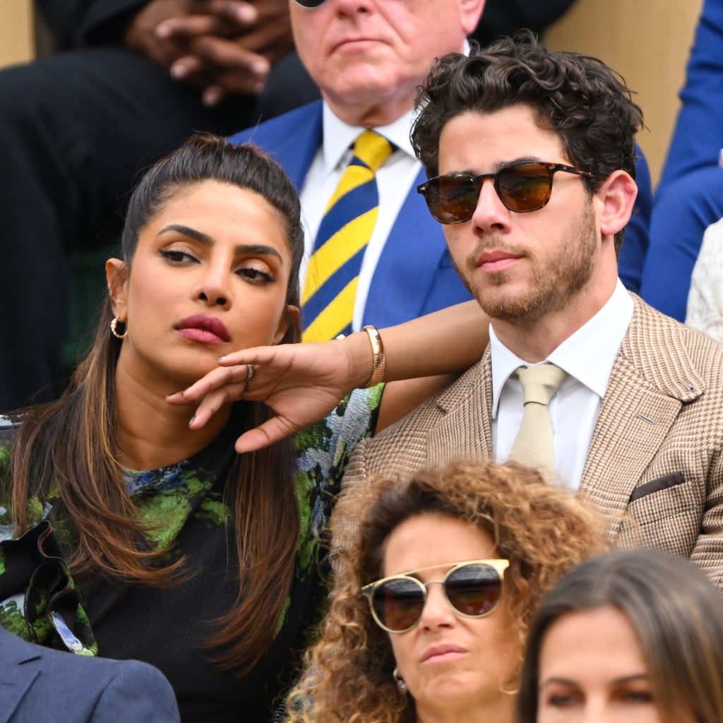 Priyanka Chopra and Nick Jonas Snuggle Up Together at the Wimbledon Women's Final