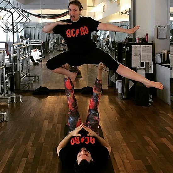 Lena Dunham Doing Yoga | Pictures