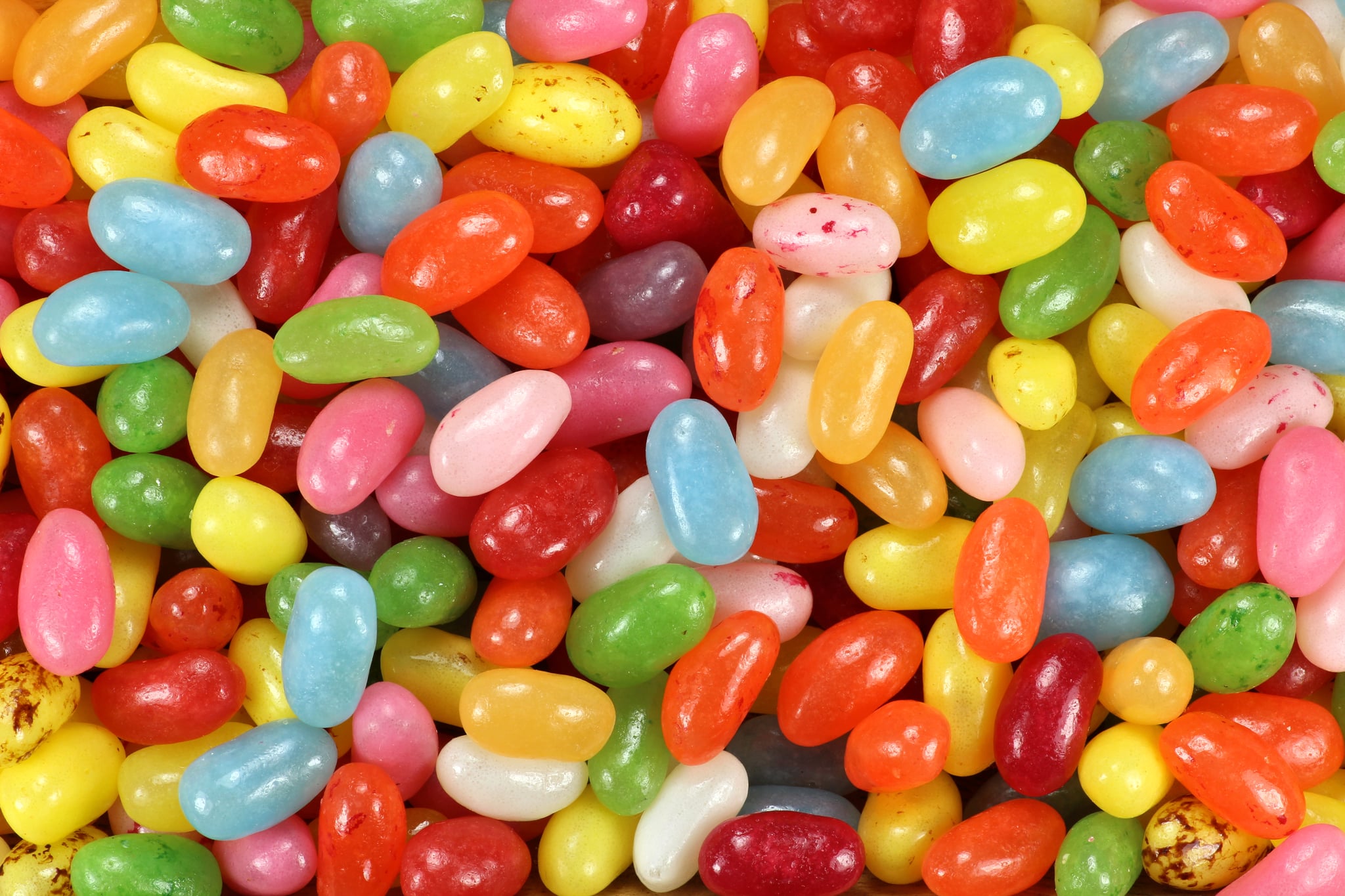 Colorful jelly beans potentially containing Red Dye No. 3.