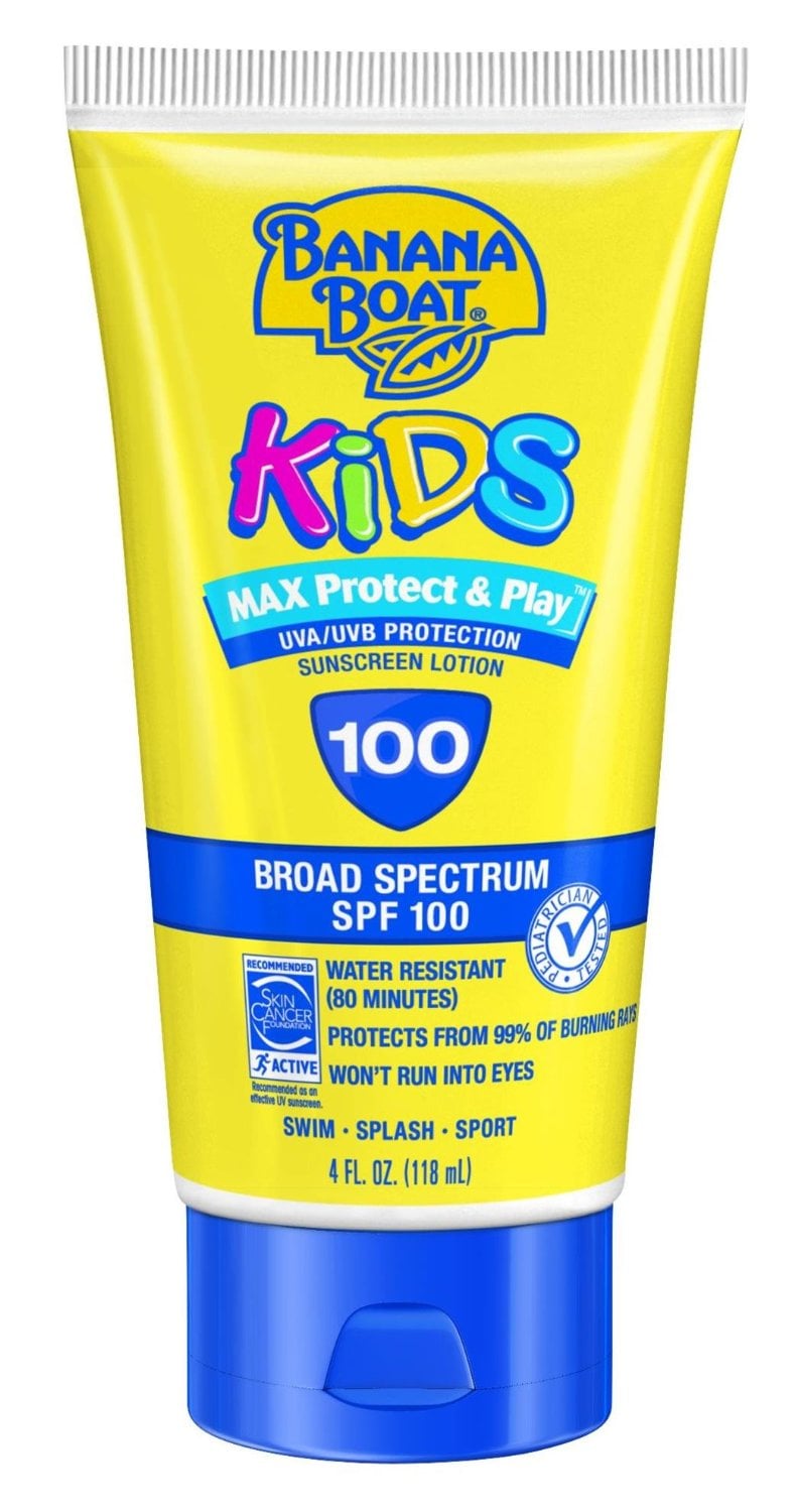 Banana Boat Kids Max Protect & Play Sunscreen Lotion, SPF 100