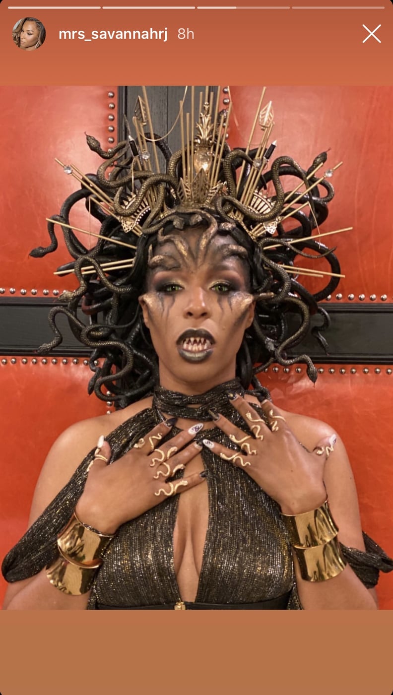 Savannah James as Medusa For Halloween
