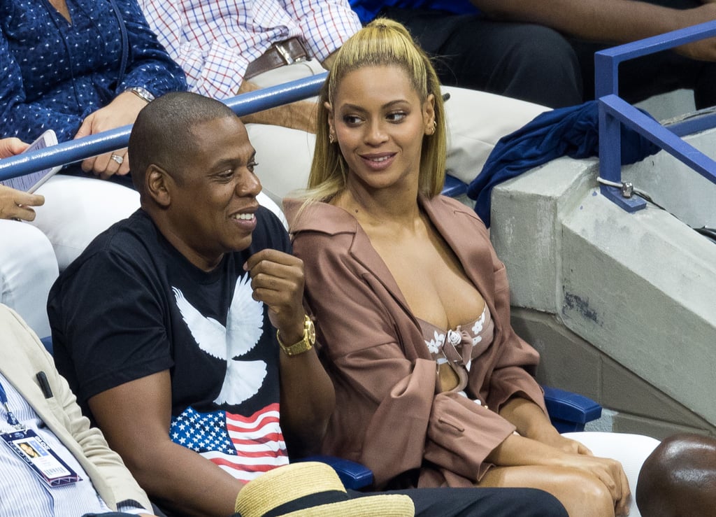Beyonce and Jay Z Watching Serena Williams at the US Open