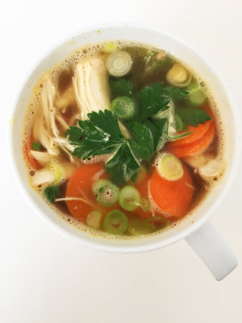 Lunch: Microwaveable Chicken Noodle Soup
