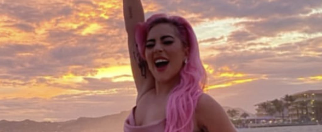 Lady Gaga's Pink Satin Jonathan Simkhai Bridesmaid Dress