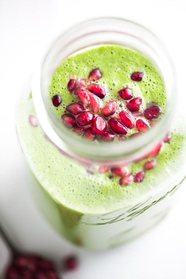 Green Apple Smoothie With Pomegranate