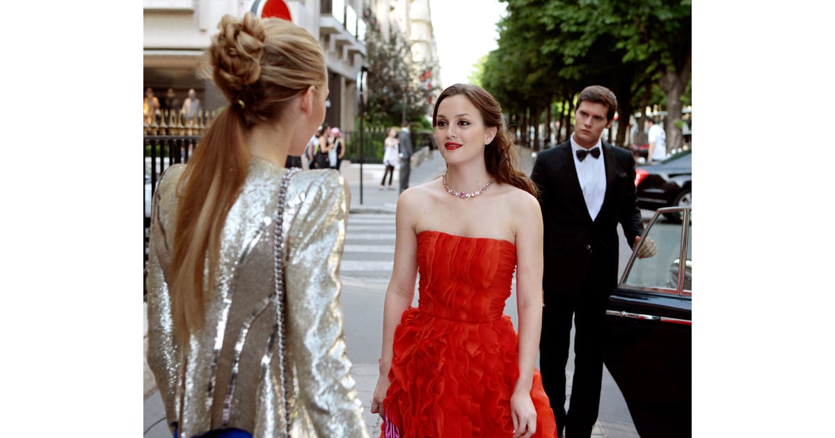 blair red dress paris episode
