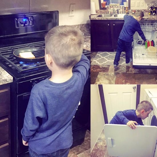 Nikkole Paulun Teaches Her Son to Do Household Chores