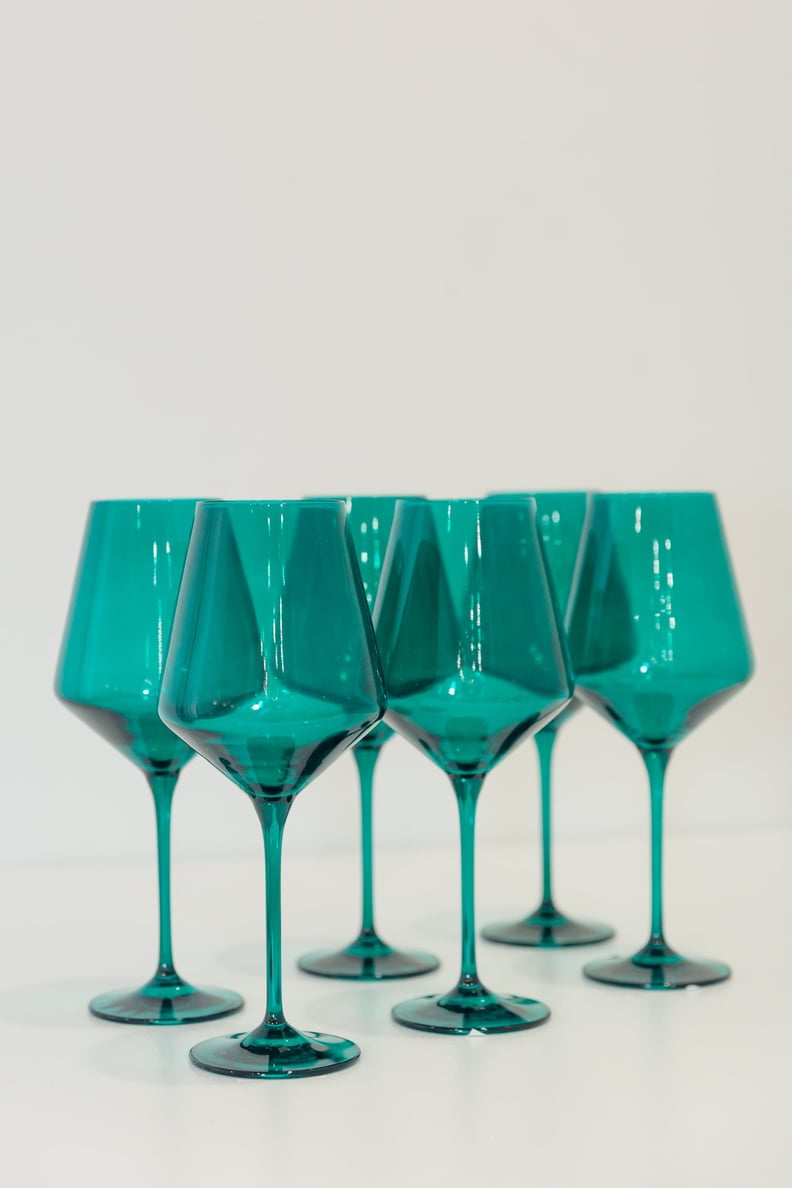 Estelle Colored Glass Wine Stemware Set