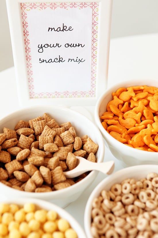 Make Your Own Snack Mix Pinterest Kids Birthday Party Ideas